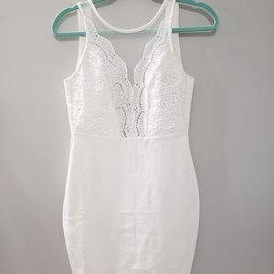 Lulu's White Lace Bodycon dress